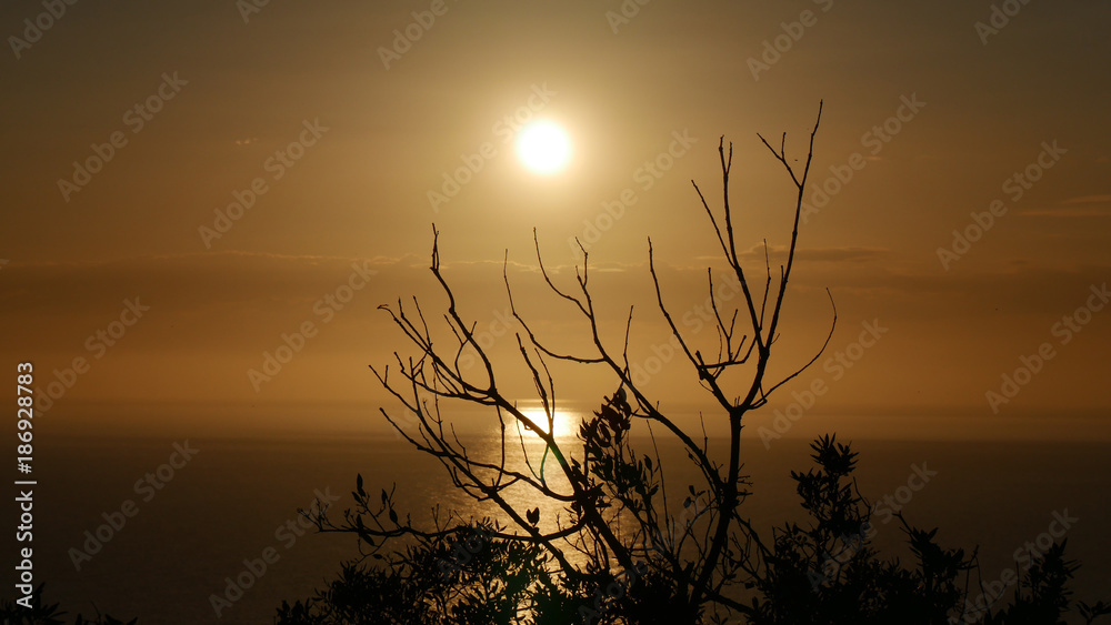 Fototapeta premium Panorama dell'Argentario al tramonto