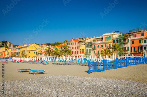 Beautiful coast of Celle Ligure, Liguria, Italy