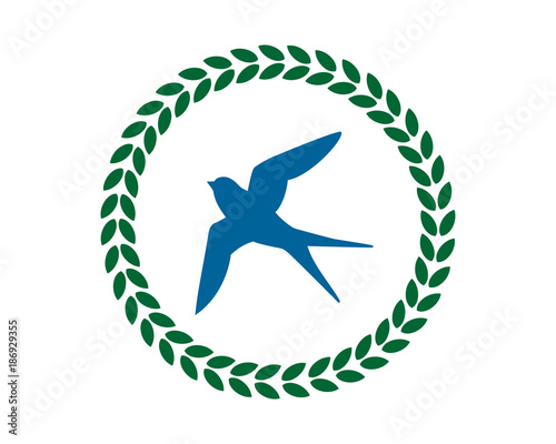 flying swallow bird silhouette image vector icon