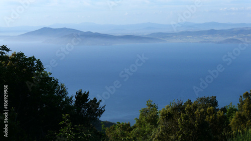 Bild auf Leinwand Panorama di mare all'Argentario in Toscana