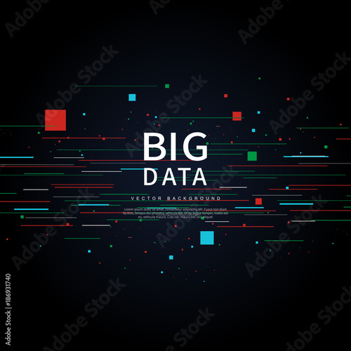Big data of future technologies, computer generated abstract background