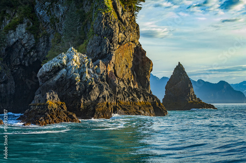 Sunset in Kenai Fjords National Park, Alaska, USA photo