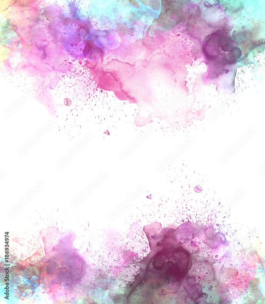 Abstract beautiful Colorful watercolor  painting  background, Colorful brush backgroundใ
