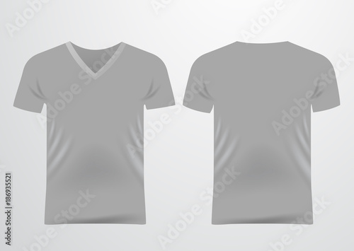 Blank Grey T-Shirt Template : Vector Illustration