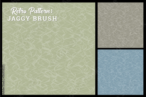 Retro jaggy brush pattern background in 3 color options