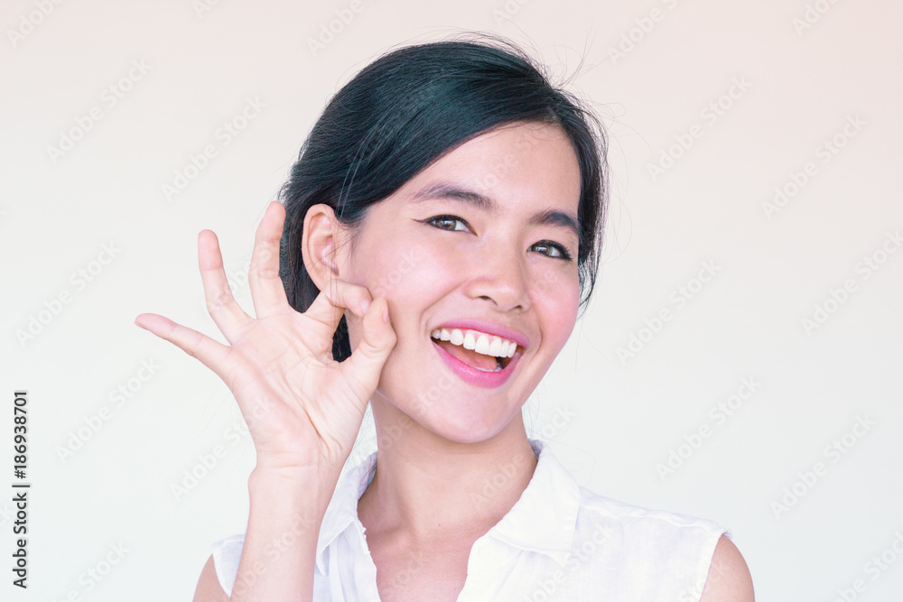 Beauty Skincare concept- Head Shot portrait of Young Asian woman . Beauty Skincare concept- Head Shot portrait of Young Asian woman .