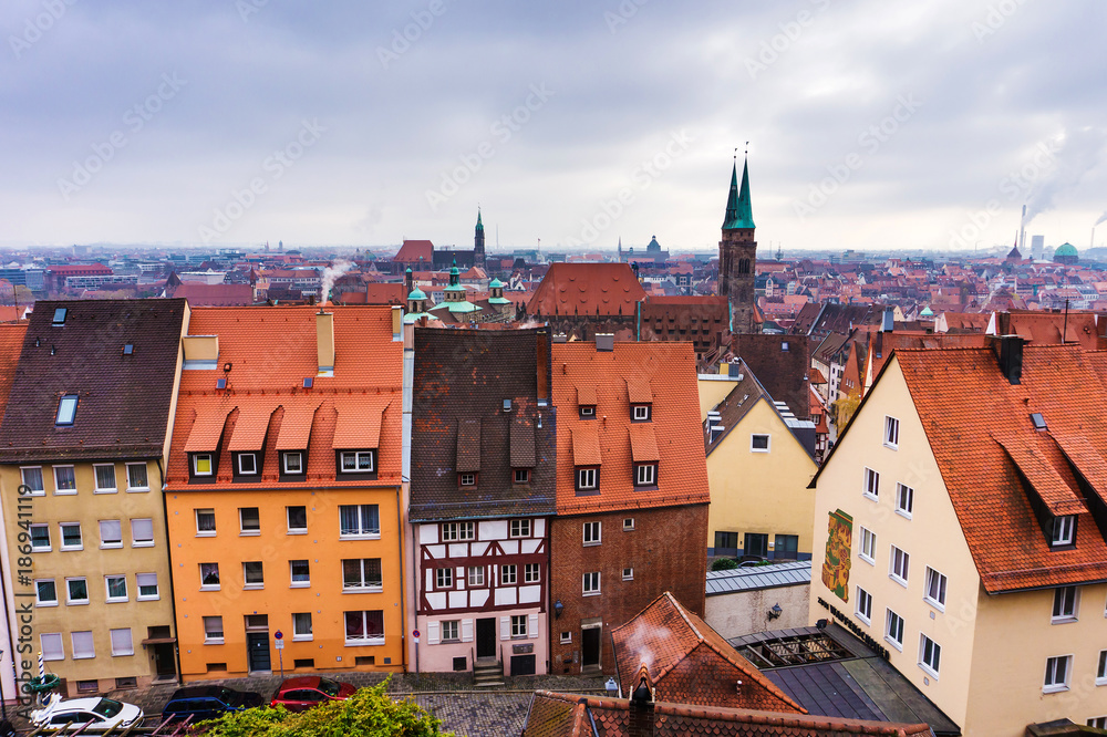 View from the Castle of Nuremberg, Germany.