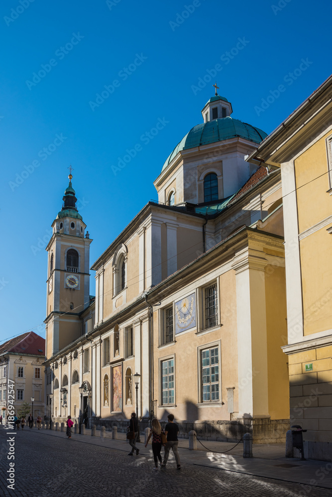 旅、ヨーロッパ、Slovenia,Ljubljana,リュブリャーナ、Church of St.Nicholas,聖ニコラス大聖堂、
