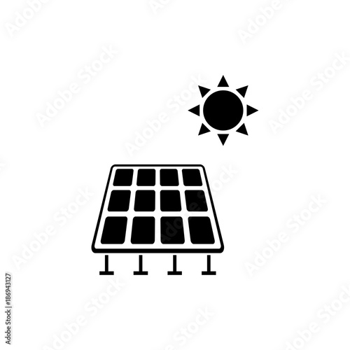 Solar powered vector icon