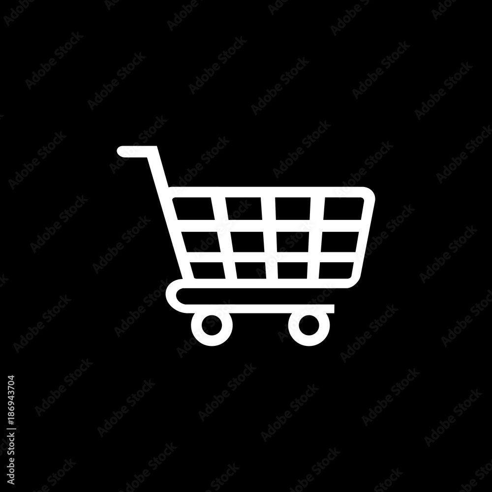 Shopping cart vector icon Shopping cart vector icon