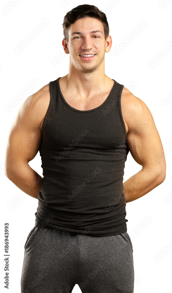 muscular man isolated on white muscular man isolated on white