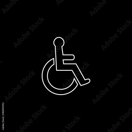 Handicapped sign vector icon