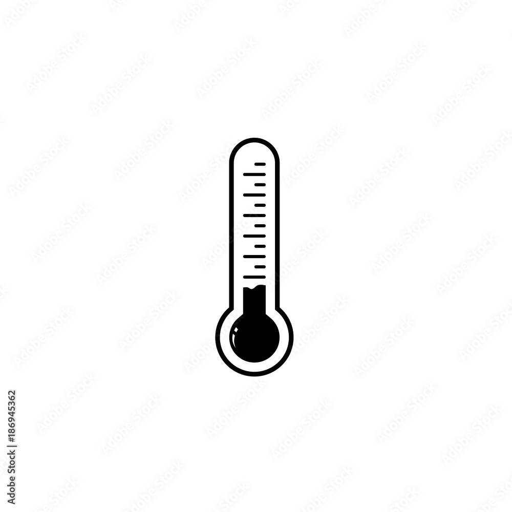 Thermometer tool vector icon Thermometer tool vector icon