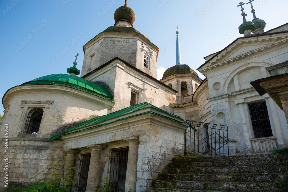 Church Paraskev Fridays, in the summer afternoon in the city of Staritsa. Tver region. Russia Church Paraskev Fridays, in the summer afternoon in the city of Staritsa. Tver region. Russia