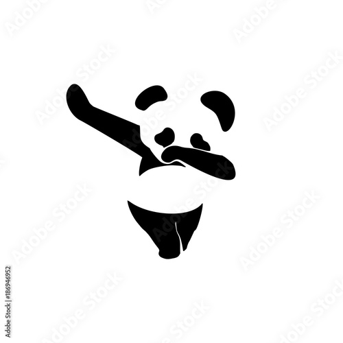 Bear Polar Bear Dab dance vector illustration panda dab raccon dab