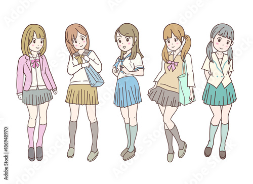制服　生徒　女の子