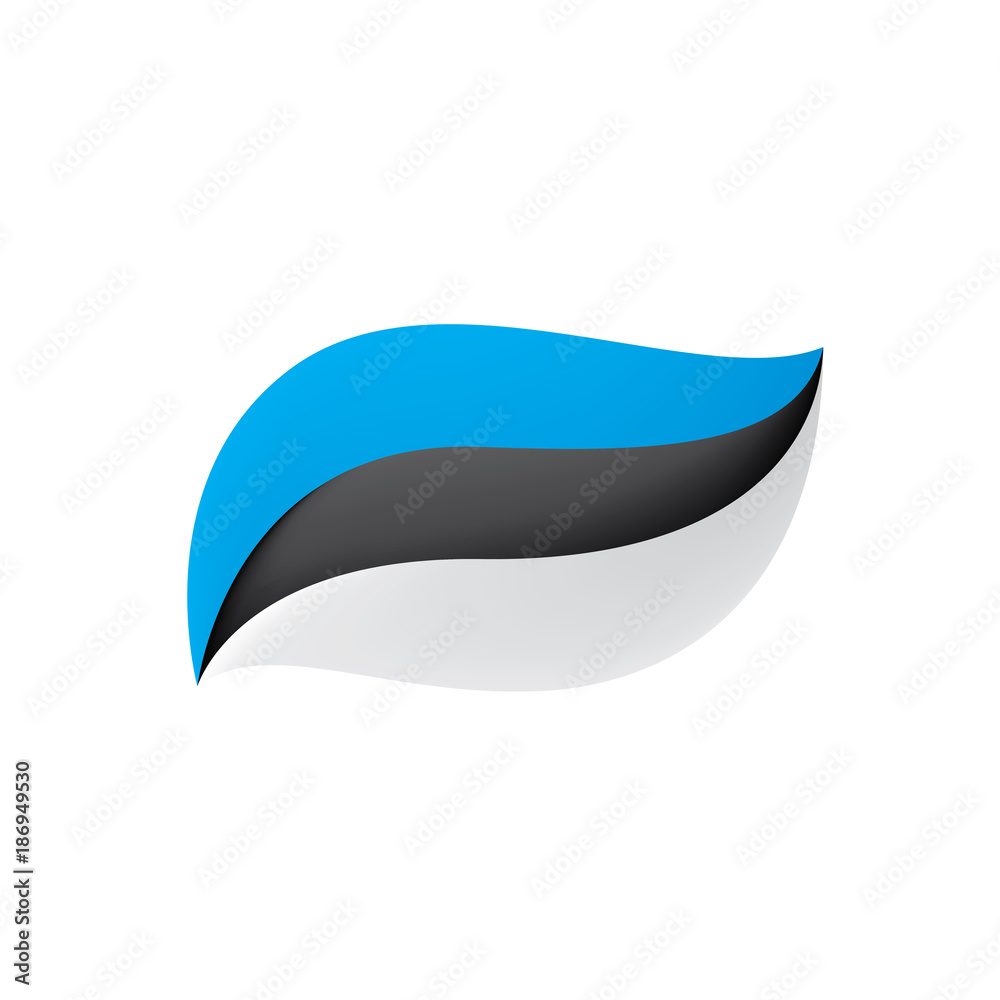 Estonia flag, vector illustration Estonia flag, vector illustration