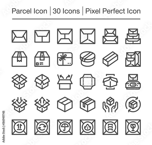 parcel post,package line icon,editable stroke,pixel perfect icon 