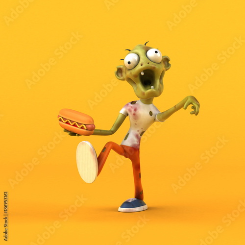 Fun zombie - 3D Illustration