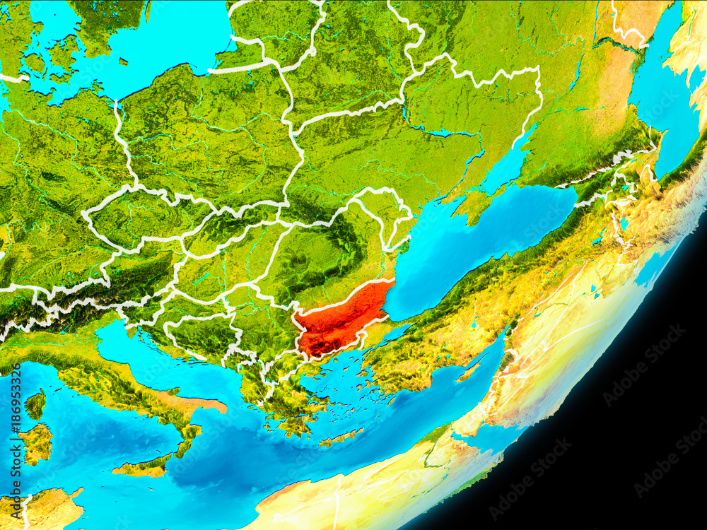 Orbit view of Bulgaria