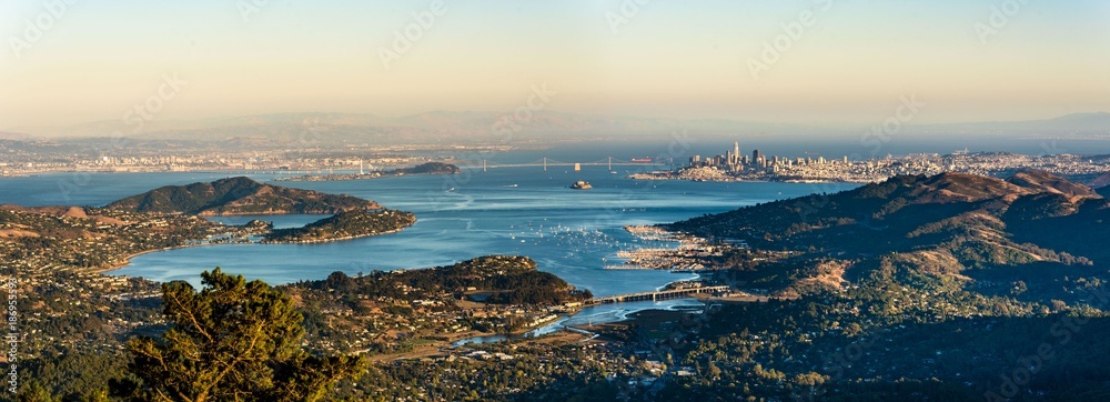 Panorama Bay Area Blick vom Mount Tamalpais