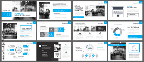 blue presentation templates and infographics elements background. Use for business annual report, flyer, corporate marketing, leaflet, advertising, brochure, modern style.