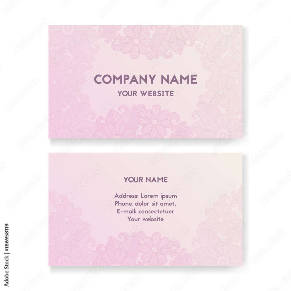 Template business card for Wedding Salon.