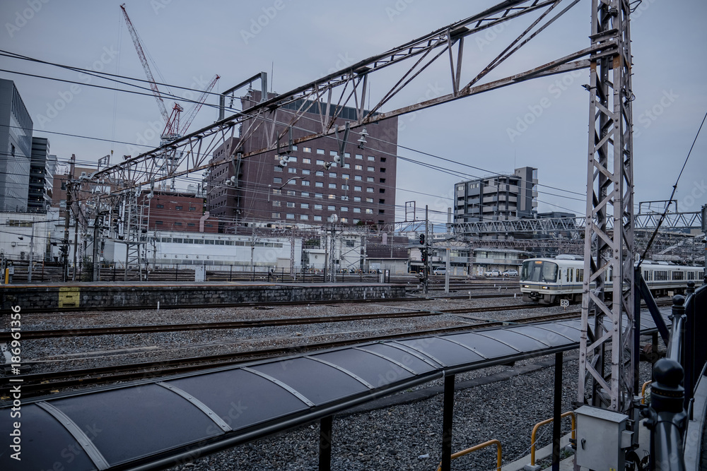 Fototapeta premium Japoński dworzec kolejowy