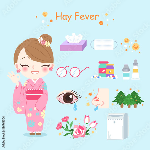 woman with hay fever problem