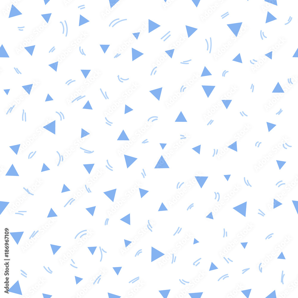 Kid pattern. Seamless pattern with small triangles on a white background. Vector repeating texture. Kid pattern. Seamless pattern with small triangles on a white background. Vector repeating texture.