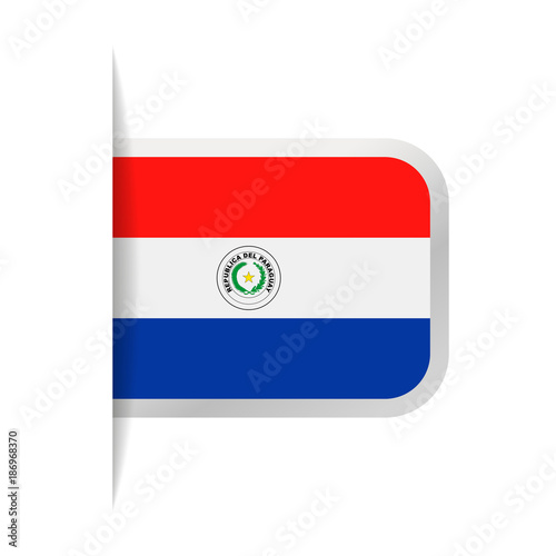 Paraguay Flag Vector Bookmark Icon