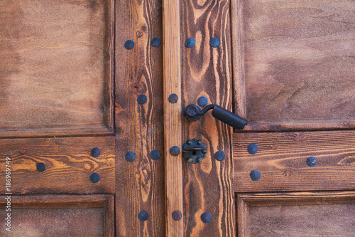 Vintage old wooden door
