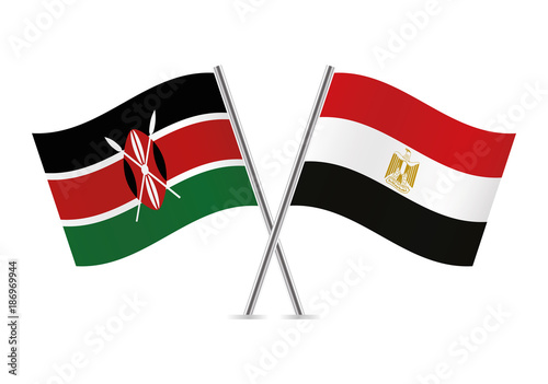Kenya and Egypt flags. Vector illustration. Free Download Kenya and Egypt flags. Vector illustration. - GFXLoad