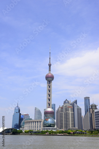 Beautiful buildings on the bund in Shanghai, China