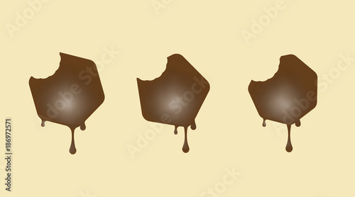 Collection of milk chocolate cake.