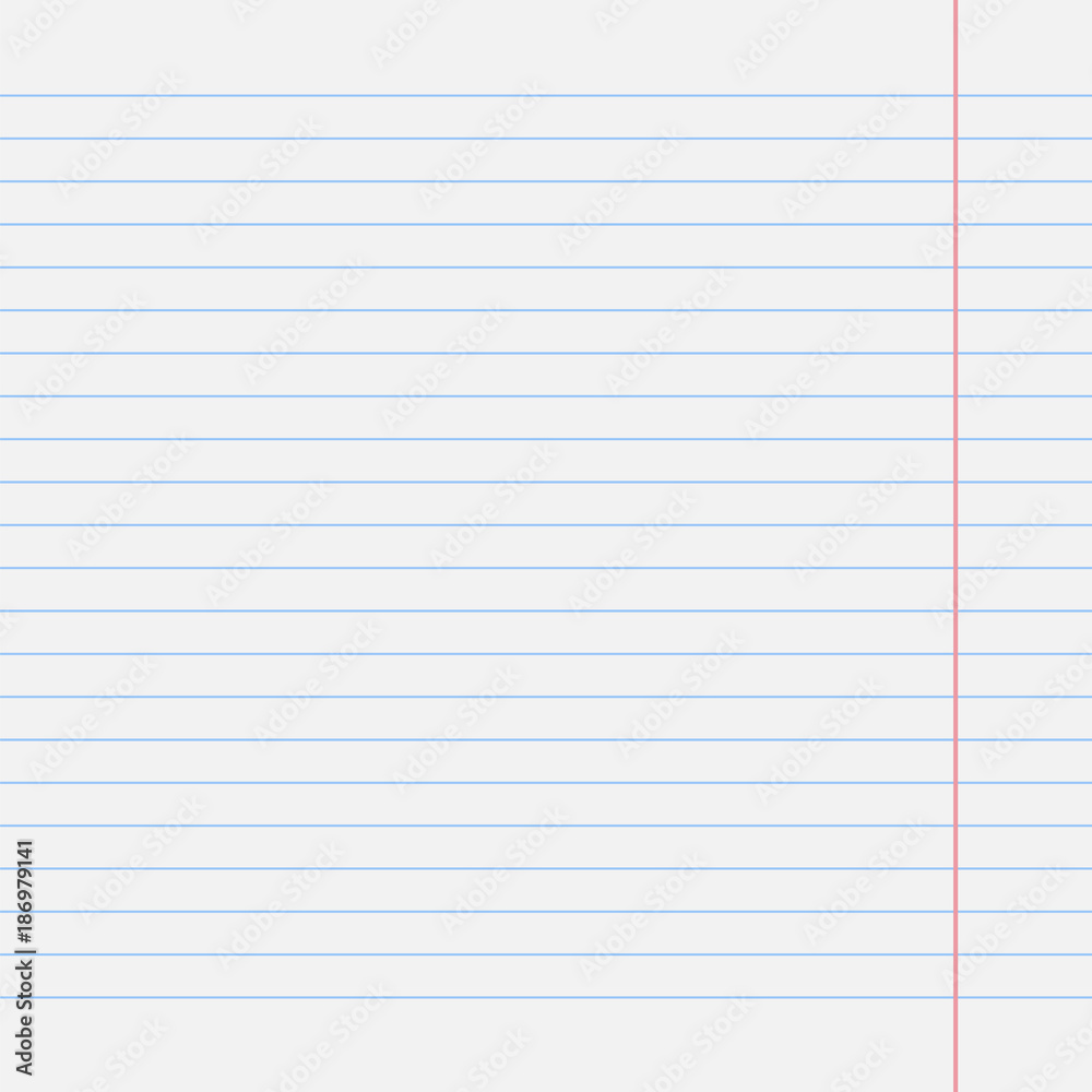 Notebook background. Sheet of a notebook in a strip and a ruler. Vector illustration. Notebook background. Sheet of a notebook in a strip and a ruler. Vector illustration.