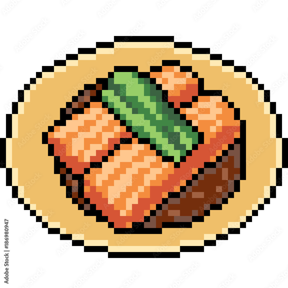 vector pixel art asian food Stock Vector | Adobe Stock
