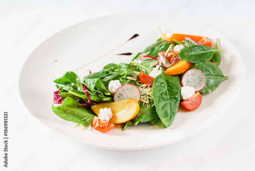 salad with persimmon