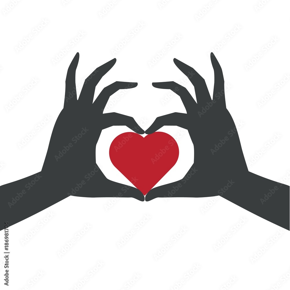 dark silhouette heart shaped hand anime manga dark silhouette heart shaped hand anime manga