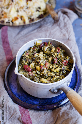 Casserole of Ghormeh Sabzi photo