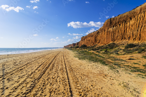 Portugal, Algarve, Vilamoura, cliff coast, beach Praia da Falesia photo