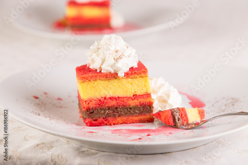 Obraz na płótnie zuppa inglese italian traditional cake w salonie