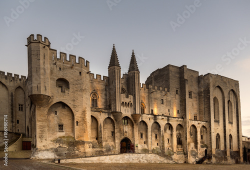 Facade of Palais des Papes, Avignon, France