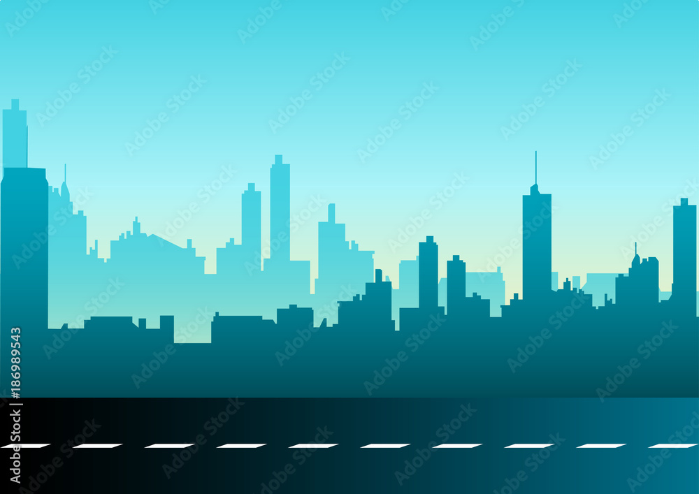 Vector illustration of a cityscape