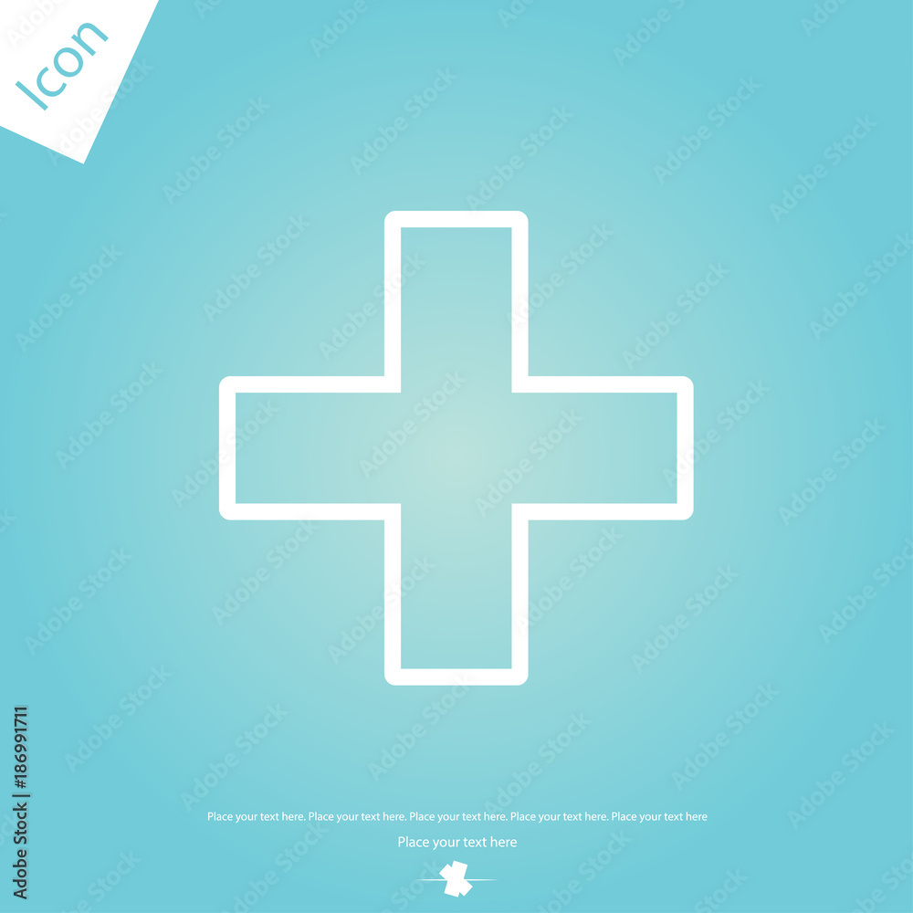 Medical cross line icon Medical cross line icon