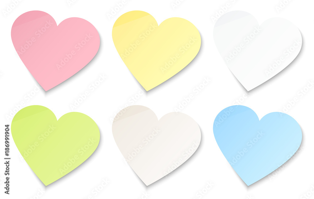 6 Stick Notes Hearts 6 Stick Notes Hearts