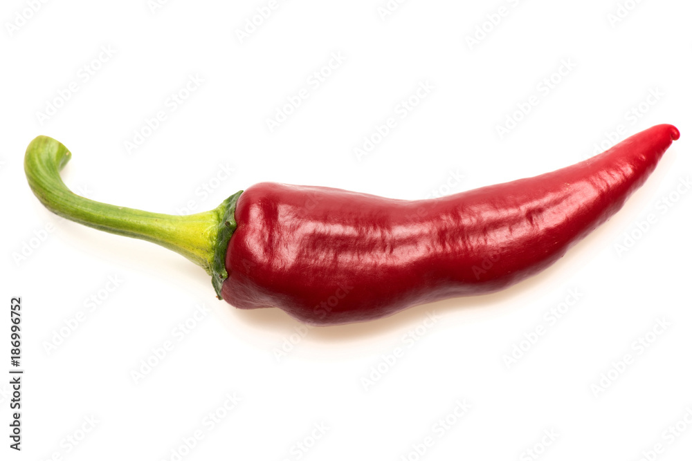 Vegetables and vegetarian diet concept. Chili pepper of red color