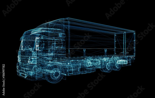 Digital Truck. The concept of digital technology