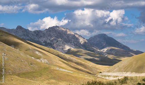 Italy, Abruzzo, Gran Sasso e Monti della Laga National Park, view to Camicia Mountain photo