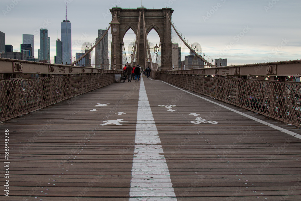 Naklejka premium Nowy Jork - Most Brooklyński